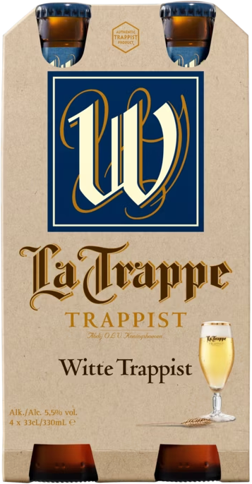 Prijs set van 4 flesjes á 0 33 liter La Trappe Witte Trappist biernet nl