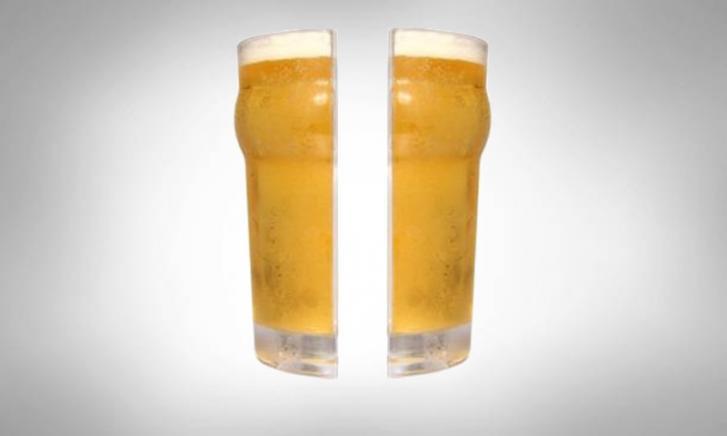 verraad Whirlpool AIDS Half bier glas - Origineel bierglas bestaat uit twee helften | biernet.nl