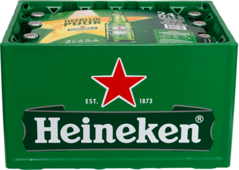 krat van 24 flesjes á 0,30 liter Heineken Pilsener biernet.nl