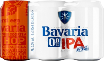 aanbieding: Bavaria 0.0% IPA sixpacks blik 6x0,33 bij biernet.nl
