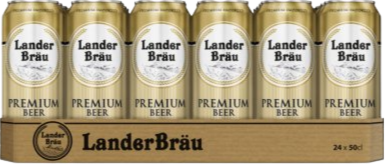 Prijs Tray Met Blikjes Liter Landerbr U Premium Pils Biernet Nl